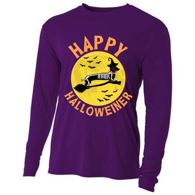 Funny Happy Halloweiner Dachshund Lover Cooling Performance Long Sleeve Crew