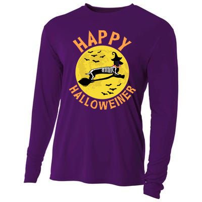 Funny Happy Halloweiner Dachshund Lover Cooling Performance Long Sleeve Crew