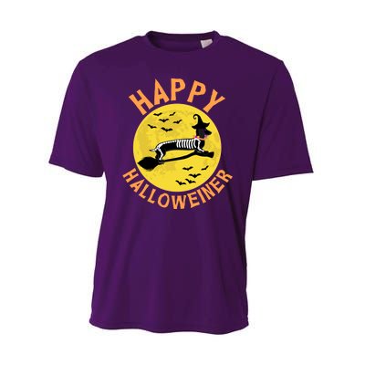 Funny Happy Halloweiner Dachshund Lover Performance Sprint T-Shirt