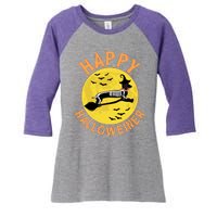 Funny Happy Halloweiner Dachshund Lover Women's Tri-Blend 3/4-Sleeve Raglan Shirt