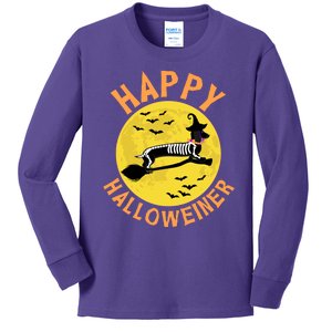 Funny Happy Halloweiner Dachshund Lover Kids Long Sleeve Shirt