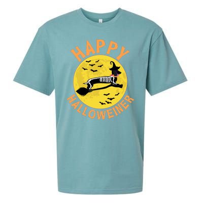 Funny Happy Halloweiner Dachshund Lover Sueded Cloud Jersey T-Shirt