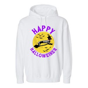 Funny Happy Halloweiner Dachshund Lover Garment-Dyed Fleece Hoodie