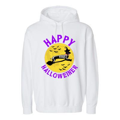 Funny Happy Halloweiner Dachshund Lover Garment-Dyed Fleece Hoodie