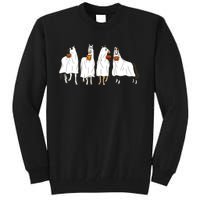 Funny Halloween Horse Ghost Pumpkin Face Ghost Spooky Season Tall Sweatshirt