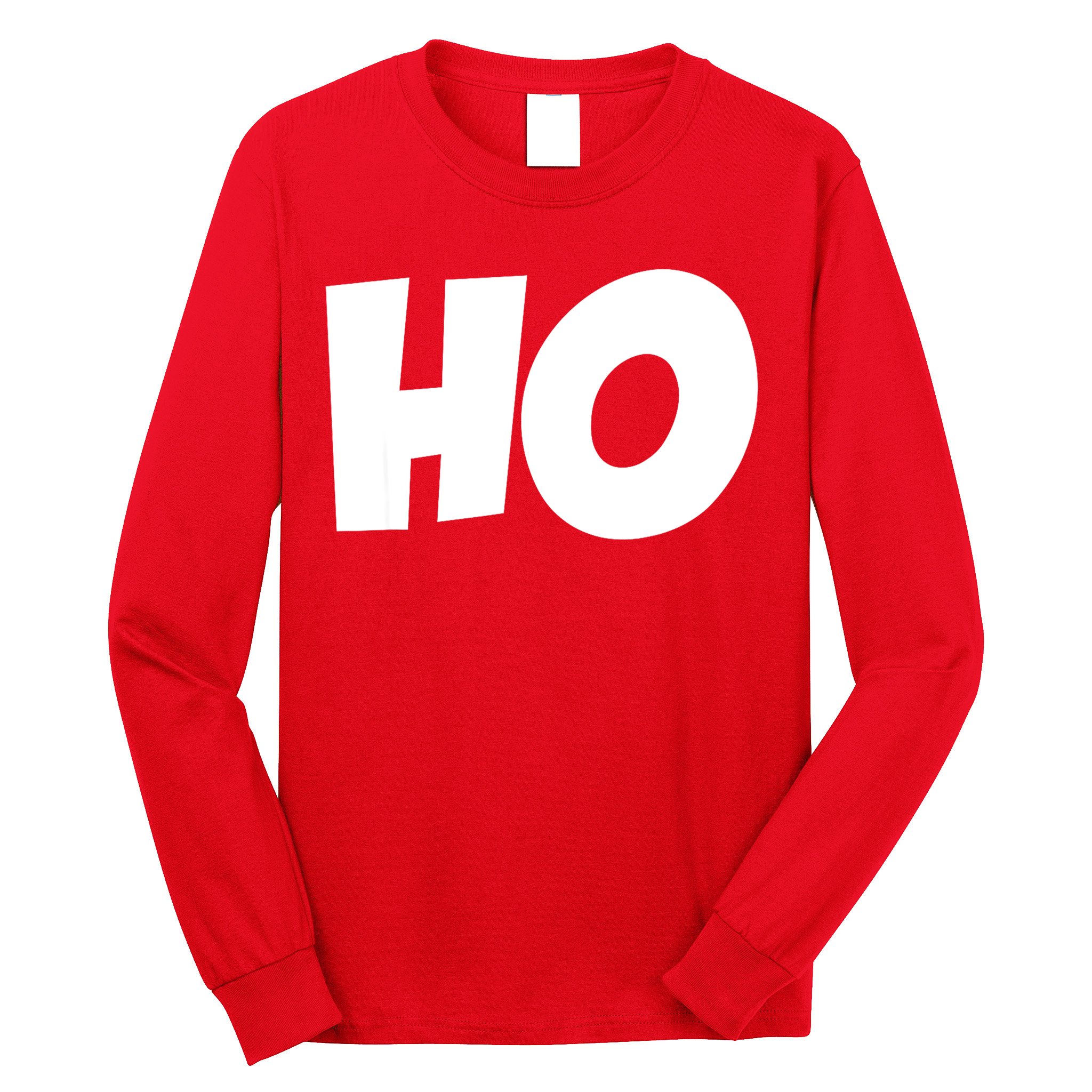 Funny Ho Ho Ho Christmas Matching Holidays Xmas Gift Long Sleeve Shirt