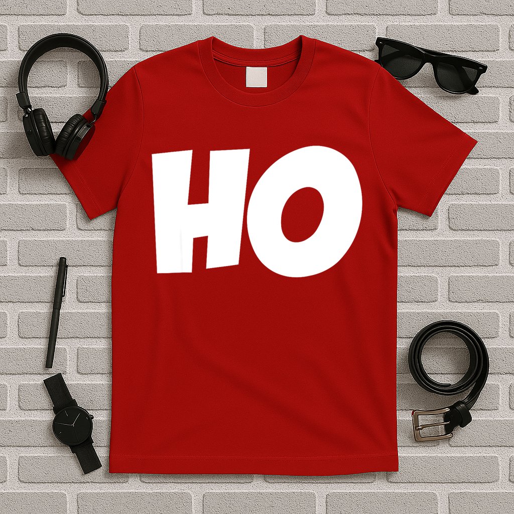 Funny Ho Ho Ho Christmas Matching Holidays Xmas Gift T-Shirt