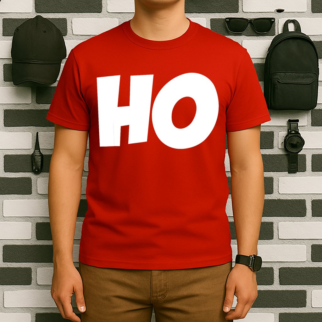 Funny Ho Ho Ho Christmas Matching Holidays Xmas Gift T-Shirt