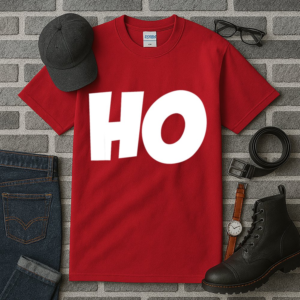 Funny Ho Ho Ho Christmas Matching Holidays Xmas Gift Tall T-Shirt
