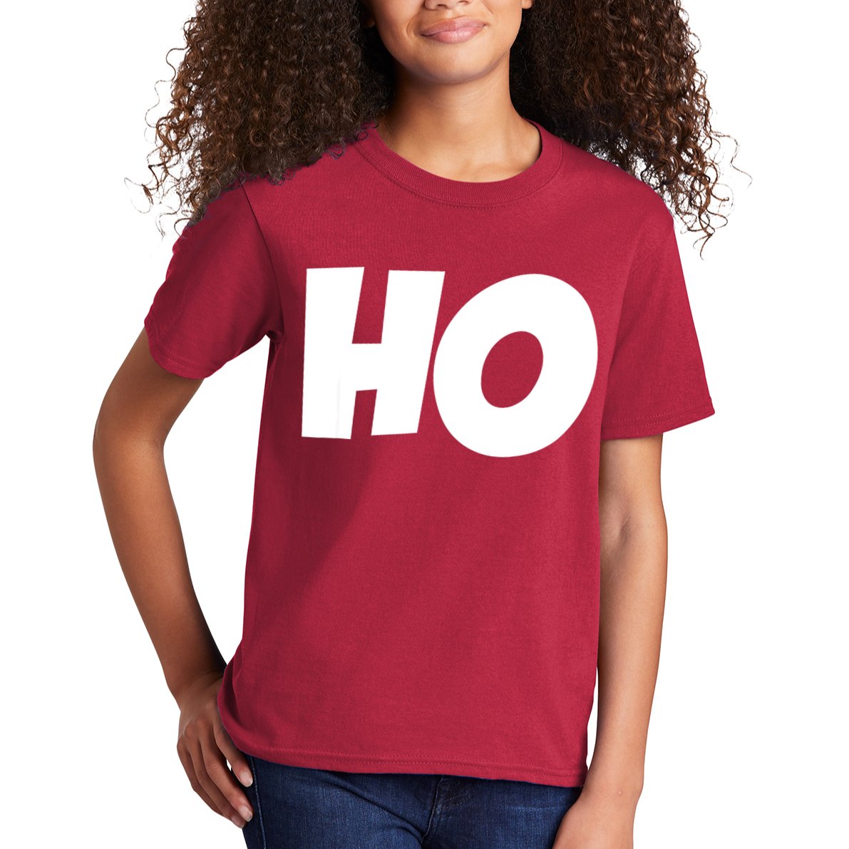 Funny Ho Ho Ho Christmas Matching Holidays Xmas Gift Kids T-Shirt