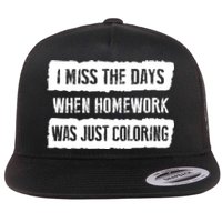 Funny Homework Hoodie Trending Gift For Teen Girl & Boy Flat Bill Trucker Hat