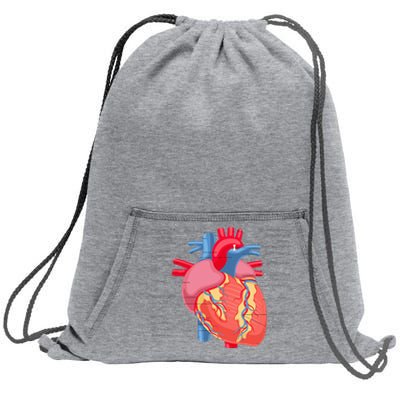 Funny Human Heart Anatomy Anatomical Heart Sweatshirt Cinch Pack Bag