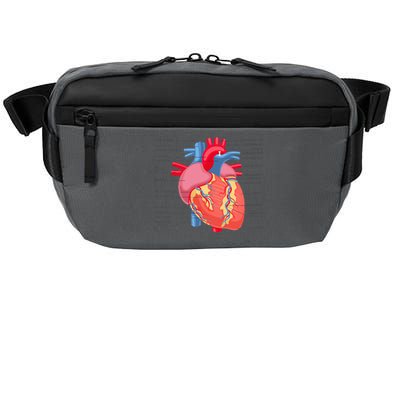 Funny Human Heart Anatomy Anatomical Heart Crossbody Pack