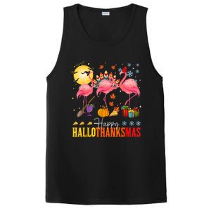 Flamingo Happy Hallothanksmas Halloween Thanksgiving PosiCharge Competitor Tank