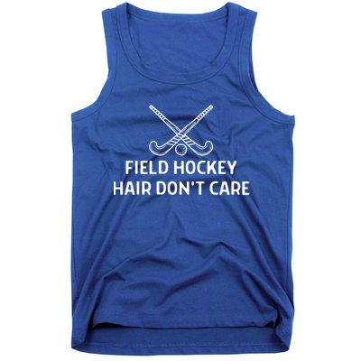 Field Hockey Hair Dont Care Outfit Great Gift Tank Top