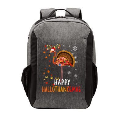 Flamingo Happy Hallothanksmas Funny Halloween Thanksgiving Vector Backpack