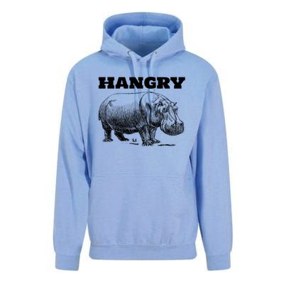 Funny Hangry Hippo For Hungry Hippopotamus Lovers Novelty Gift Unisex Surf Hoodie