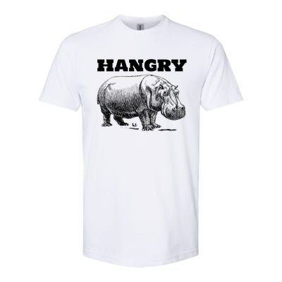 Funny Hangry Hippo For Hungry Hippopotamus Lovers Novelty Gift Softstyle® CVC T-Shirt