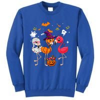 Flamingo Happy Halloween Pumpkin Mummy Witch Gift Tall Sweatshirt