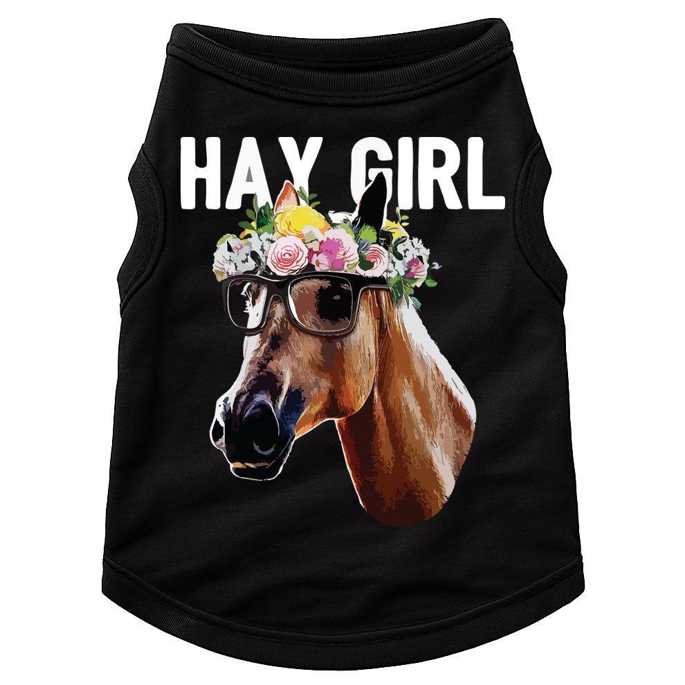 Floral Horse Horseback Riding Equestrian Farm Gift Doggie Tank