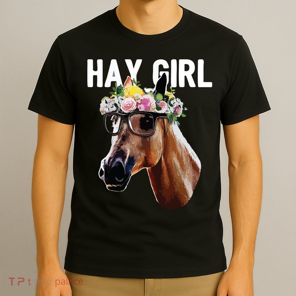 Floral Horse Horseback Riding Equestrian Farm Gift T-Shirt