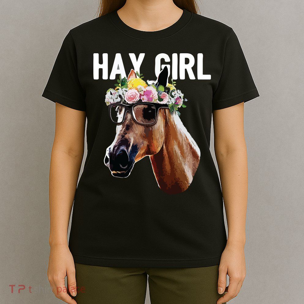 Floral Horse Horseback Riding Equestrian Farm Gift T-Shirt