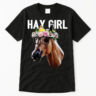 Floral Horse Horseback Riding Equestrian Farm Gift Tall T-Shirt