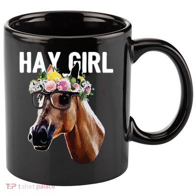 Floral Horse Horseback Riding Equestrian Farm Gift 11oz C Handle Ceramic Mug