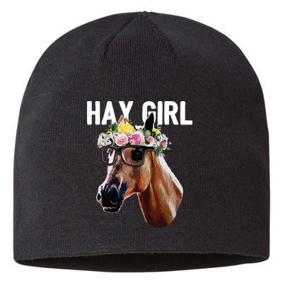Floral Horse Horseback Riding Equestrian Farm Gift Sustainable Beanie
