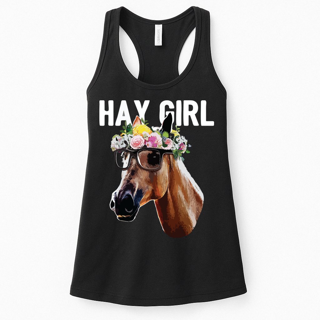 Floral Horse Horseback Riding Equestrian Farm Gift Womens Tank Top
