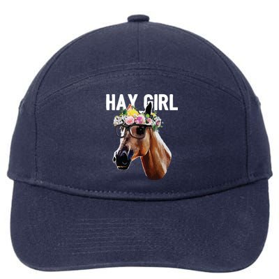 Floral Horse Horseback Riding Equestrian Farm Gift 7-Panel Snapback Hat