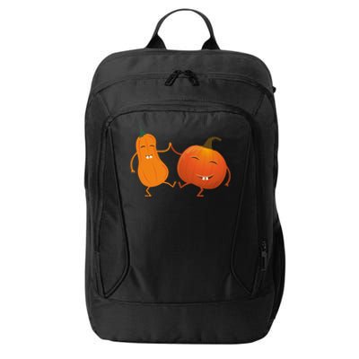 Funny Happy Halloween Dancing Squash And Pumpkin Gift City Backpack