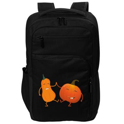 Funny Happy Halloween Dancing Squash And Pumpkin Gift Impact Tech Backpack