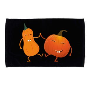 Funny Happy Halloween Dancing Squash And Pumpkin Gift Microfiber Hand Towel