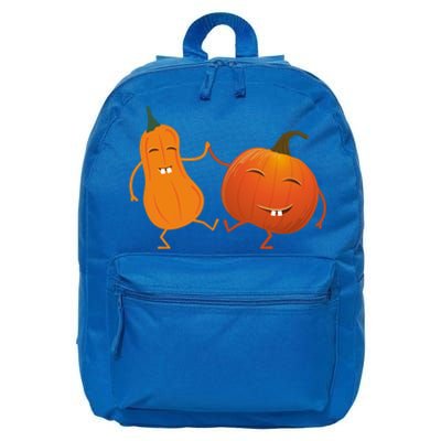 Funny Happy Halloween Dancing Squash And Pumpkin Gift 16 in Basic Backpack