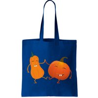 Funny Happy Halloween Dancing Squash And Pumpkin Gift Tote Bag