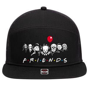 Friends Halloween Horror 7 Panel Mesh Trucker Snapback Hat