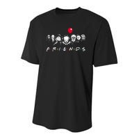 Friends Halloween Horror Youth Performance Sprint T-Shirt