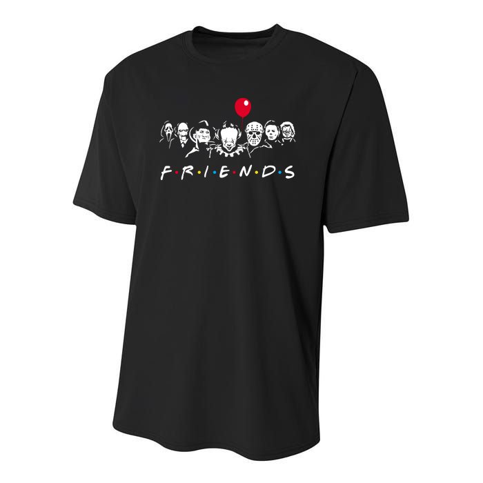 Friends Halloween Horror Youth Performance Sprint T-Shirt