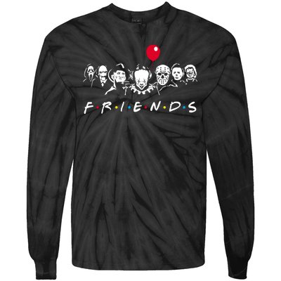 Friends Halloween Horror Tie-Dye Long Sleeve Shirt