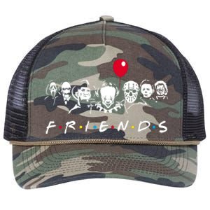 Friends Halloween Horror Retro Rope Trucker Hat Cap