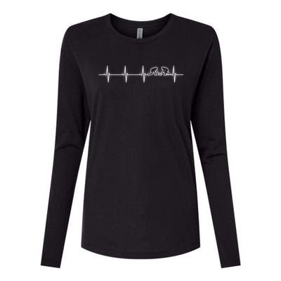 Field Hockey Heartbeat Funny Gift Meaningful Gift Womens Cotton Relaxed Long Sleeve T-Shirt