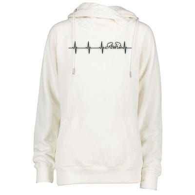 Field Hockey Heartbeat Funny Gift Meaningful Gift Womens Funnel Neck Pullover Hood