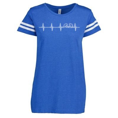 Field Hockey Heartbeat Funny Gift Meaningful Gift Enza Ladies Jersey Football T-Shirt