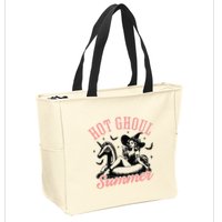 Funny Halloween Hot Ghoul Summer Summerween Zip Tote Bag