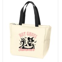 Funny Halloween Hot Ghoul Summer Summerween Zip Tote Bag