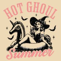Funny Halloween Hot Ghoul Summer Summerween Zip Tote Bag