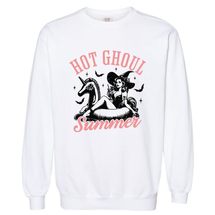 Funny Halloween Hot Ghoul Summer Summerween Garment-Dyed Sweatshirt