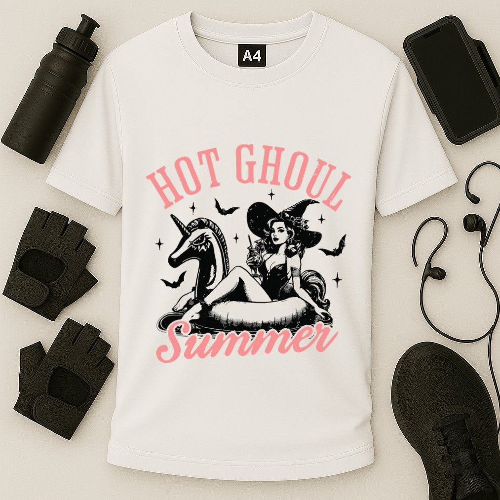 Funny Halloween Hot Ghoul Summer Summerween Cooling Performance Crew T-Shirt