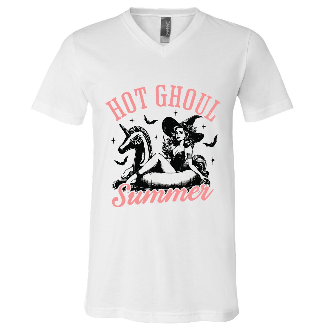 Funny Halloween Hot Ghoul Summer Summerween V-Neck T-Shirt